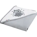 Akuku Osuška dětská 80x80 cm - šedá se sovou