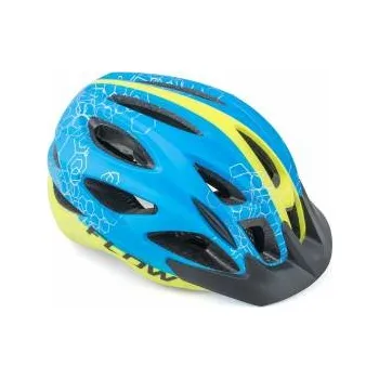 Cyklistická přilba AUTHOR Flow Inmold X9 (204 modrá/žlutá-neonová-matná) Velikost: "L" 58-61 cm Přilba