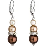 Evolution Group Bronzové perličkové náušnice s krystaly 31150.3 + 2 měsíce na vrácení zboží