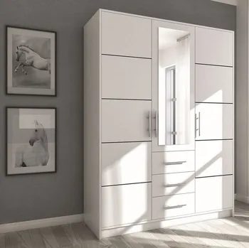 Šatní skříň Skříň Bali 3D 147cm Bílá