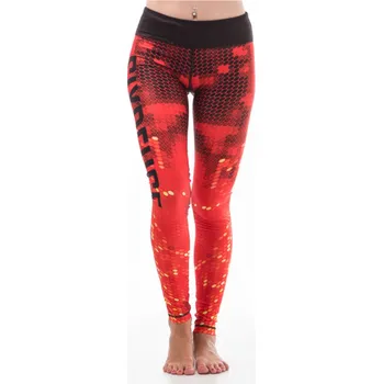 Dámské legíny Dámské fitness legíny Six Deuce Digital Glow červené - Litex S