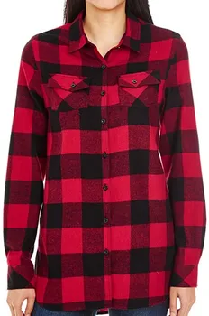 Dámská košile Burnside BU5210 Red/Black/Checked XL