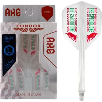 Příslušenství pro šipky Condor Letky AXE Jose De Sousa - The Special One - Small - Long - Clear CN318