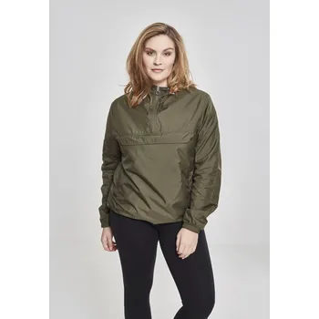 Urban Classics Ladies Basic Pull Over Jacket dark olive - 4XL