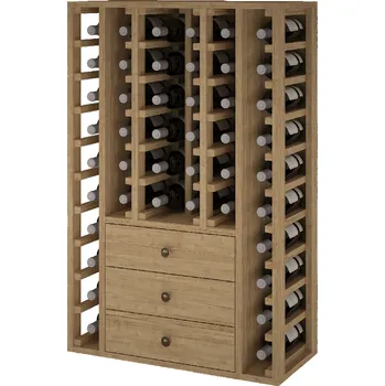 Stojan na víno Expovinalia Regál na víno PEIRÓS II Materiál a odstín: Borovice s odstínem světlý dub