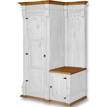 Komoda Rustikální předsíňová stěna SWEET HOME GAR10 Barevné provedení: Bílá - dub tmavý vosk