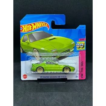 autíčko Hot Wheels - 89 Mazda Savanna RX-7 FC3S Green ZE SBÍRKY