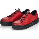 Dámské kožené polobotky N5903-33 Rieker červené Barva: rot, Velikost: 42