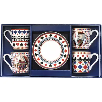 Easy Life, Itálie Easy Life - Sada čtyř porcelánových hrnků na espresso Casino Royale v dárkové krabičce - 4*100 ml