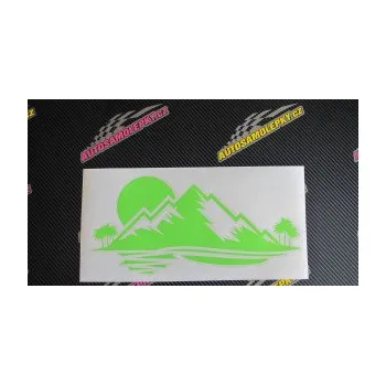Samolepící dekorace SAMOLEPKA Krajina hory 004 levá (10 - červená) NA AUTO, NÁLEPKA, FÓLIE, POLEP, TUNING, VLASTNÍ TEXT, TISK, AUTOSAMOLEPKY.cz, POLEPY, OBRÁZEK, LOGO, SAMOLEPKY