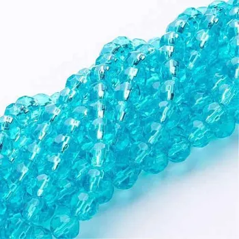 Korálek Korálky broušené/ohňovky - modrá tyrkysová > Ø12mm (250 gramů)