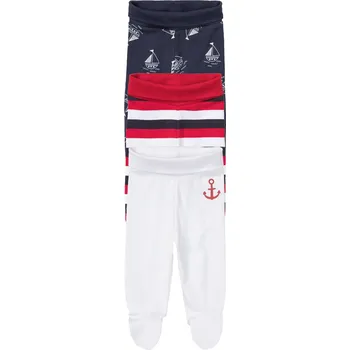 lupilu® Dětské kalhoty "Jogger" s BIO bavlnou, 3 kusy (50/56, navy modrá / bílá)