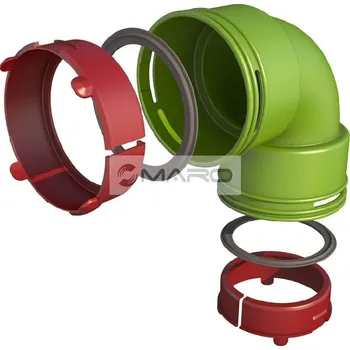 Vzduchotechnika Brilon Koleno vzduchovodu 90° 90/75 mm, včetně těsnících kroužků a manžet, 100009188600