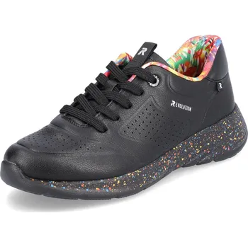 Dámské tenisky RIEKER, W0402-00 - dámské černé botasky 40