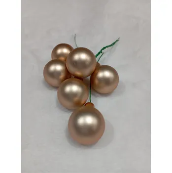 DEKORACE - KULIČKY SKLO mix barev (zlatá, měděná, krémová) Ø 2,5 cm Barva: měděná