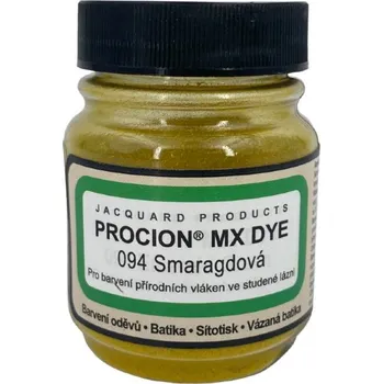 Výtvarná barva Jacquard Reaktivní barvy na batikování Procion MX 19g smaragdová 094
