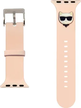 Řemínek na hodinky Karl Lagerfeld Choupette Head pro Apple Watch 42/44mm růžová