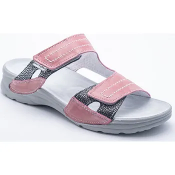 Dámská zdravotní obuv MEDISTYLE NINA LN-T15/2 pantofel tm. růžový, --- - 40