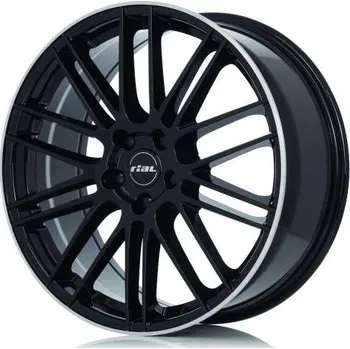 Alu kolo Alu kola RIAL KIBO černá - leštěný límec 8,5x20" 5x108 ET45 63,4