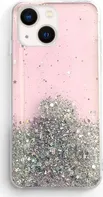 BeWear Glitter Stars pro Apple iPhone 13 Pro růžové