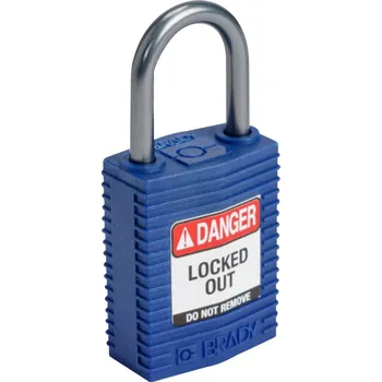 Visací zámek Nylonový zámek s hliníkovým okem SafeKey kompakt,modrá,1 ks