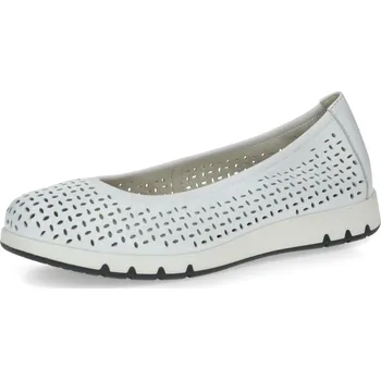 Dámské lodičky Dámská kožená balerína 9-9-22551-20-160 Caprice bílá Barva: white softnap., Velikost: 37
