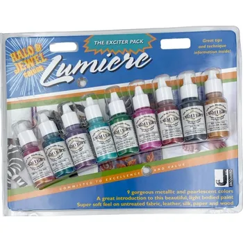 Speciální výtvarná barva Jacquard Sada barev na textil Lumiere Halo & Jewel