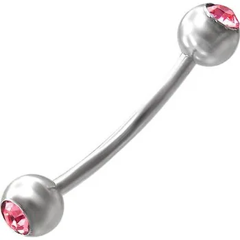 Piercing Piercing s růžovými kuličkami