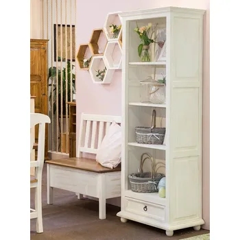 Knihovna Rustikální knihovna WHITE HOME REG02 Barevné provedení: Antická bílá K16 - antická bílá K16