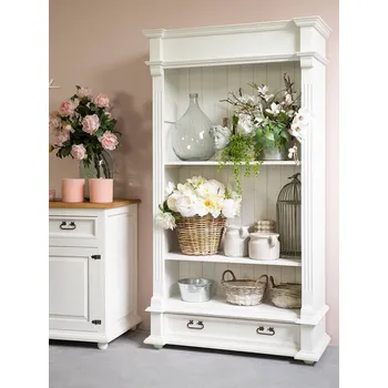 Knihovna Rustikální knihovna WHITE HOME REG03 Barevné provedení: Antická bílá K16 - antická bílá K16