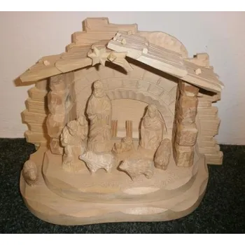 Betlém Dřevěný ručně vyřezávaný betlém - varianta 14b8