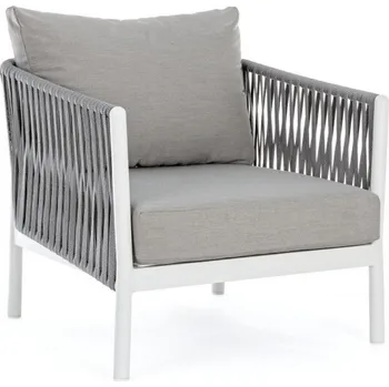 BIZZOTTO zahradní křeslo FLORENCIA bílo-šedá 0662795