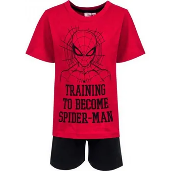 Dívčí pyžamo Spiderman Chlapecké letní PYŽAMO SPIDERMAN, červeno - černé Velikost: 4