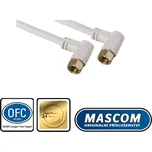 Mascom 7777-015 Koaxiální satelitní kabel, úhlové (90°) F-F konektory zlacené, 1.5m