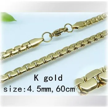 Řetízek Ocelový náhrdelník - Hmotnost: 26.4g, 4.5mm, 60cm, PVD pozlacení