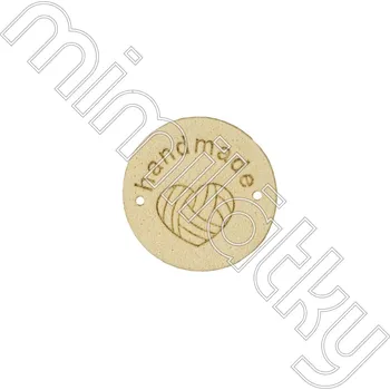 Nášivka Nášivka handmade se srdíčkem kulatá žlutá