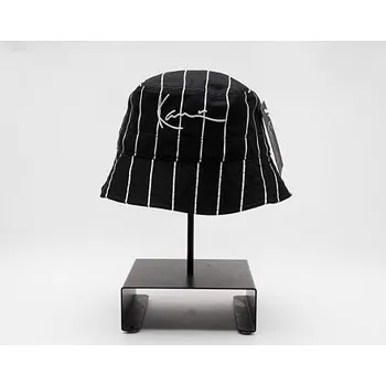 Klobouk Klobouk Karl Kani Signature Pinstripe Bucket Hat black/white