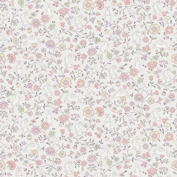 Tapeta Roztomilá vliesová dětská tapeta na zeď - kytičky, zajíčci - JS3101, Jack´N Rose 2024 , Grandeco
