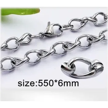 Řetízek Ocelový náhrdelník - Hmotnost: 25.2g, 550x6mm