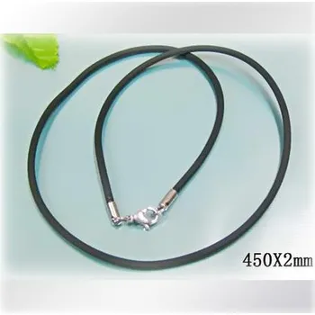 Přívěsek Ocelový černý náhrdelník - 45cm dlouhý a 2mm široký