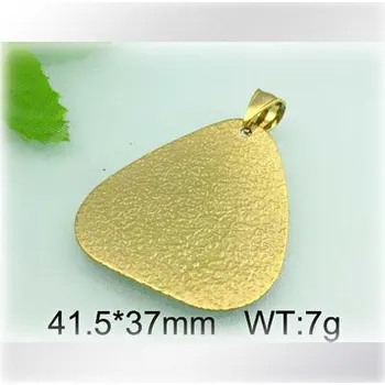 Přívěsek Zlatý trojúhelník se zaoblenými rohy - ocelový přívěsek