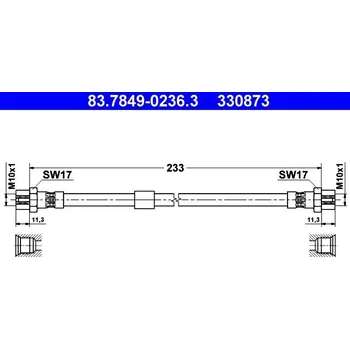 Brzdová hadice Brzdová hadice ATE 83.7849-0236.3