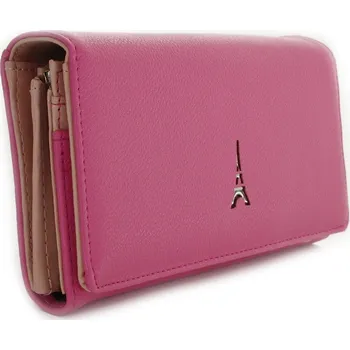 Peněženka Růžová klopnová dámská peněženka s rámem Reina
