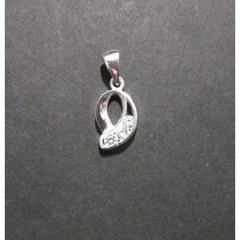 Přívěsek Abstraktní přívěsek ze stříbra zdobený umělými mikrozirkony