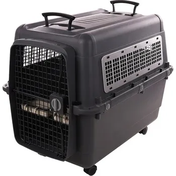 přepravka pro zvíře Přepravka FLAMINGO Lanta tmavě šedá (XL) 60x92x69cm