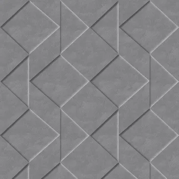 Tapeta Vliesová šedá geometrická 3D tapeta na zeď M41409, Loft, Ugépa
