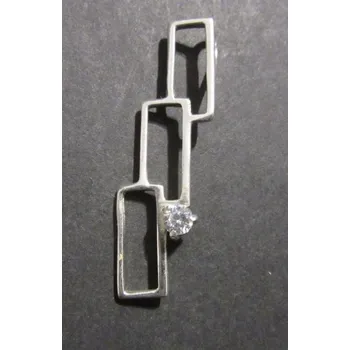 Přívěsek Tři obdélníčky nad sebou - stříbrný přívěsek