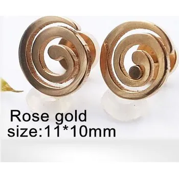Náušnice Spirála - náušnice ocel - Hmotnost: 2.3 g, 11*10mm, Růžová PVD vrstva