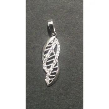 Přívěsek Abstrakce - varianta 3 - přívěsek ze stříbra vykládaný umělými mikrozirkony