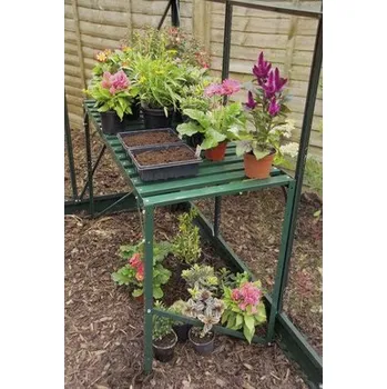 Zahradní stůl Stůl Vitavia hliníkový 121 x 54 x 76 cm jednopodlažní zelený